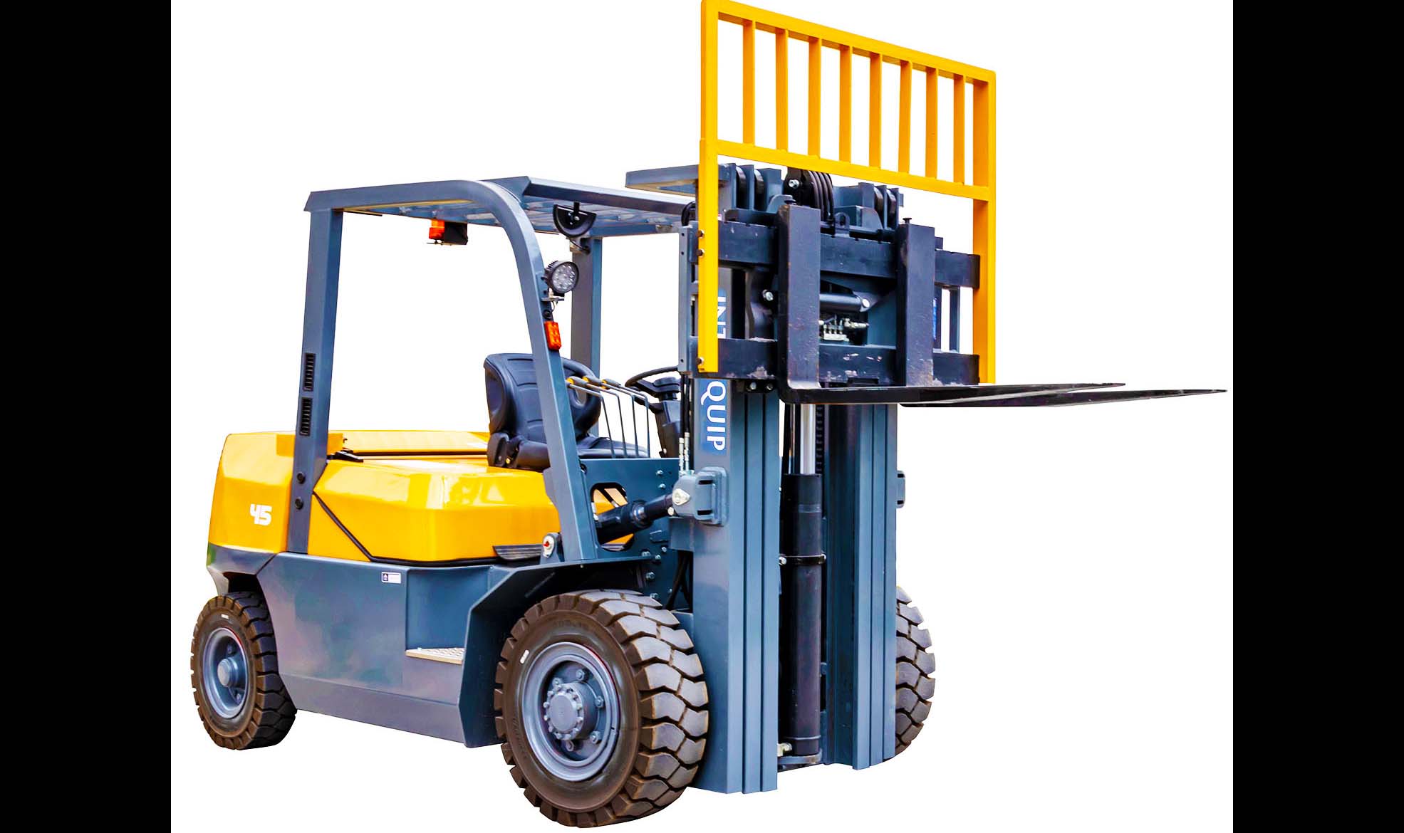How to adjust the height of forklift fork and mast